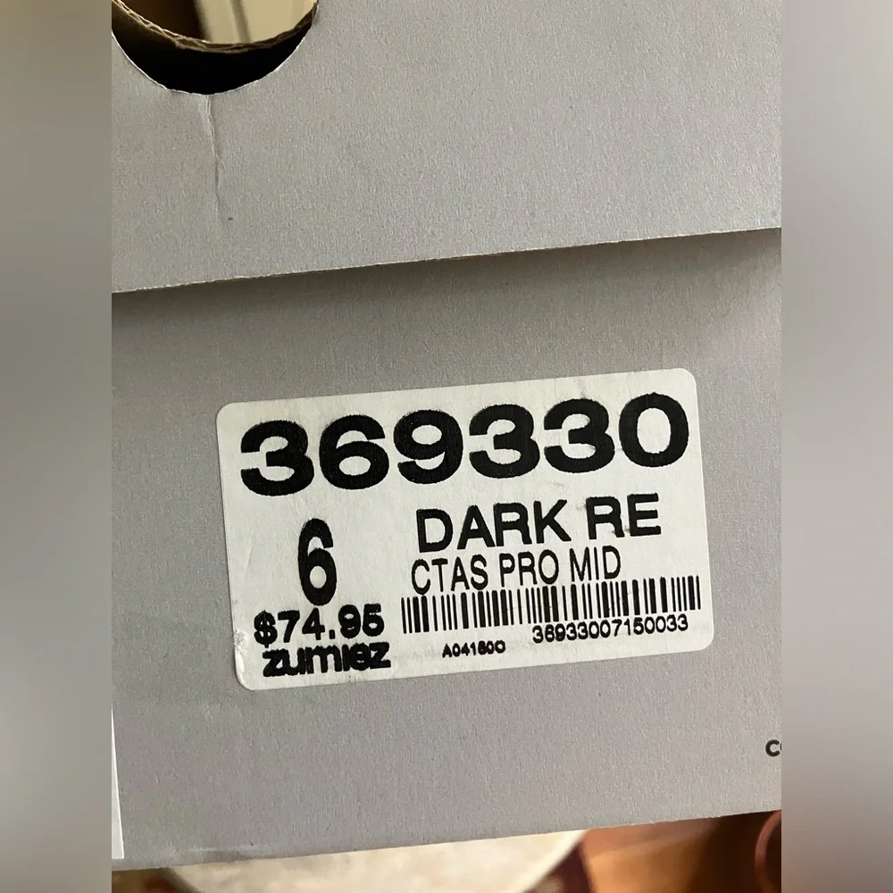 Converse Chuck Taylor All Star Pro Mid Burgundy Shoes - Picture 15 of 16